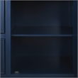 Crosley Furniture Cutler Faux Marble Top Kitchen Island in Navy/White Marble