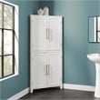 Crosley Furniture Roarke Corner Kitchen Storage Pantry Cabinet in White
