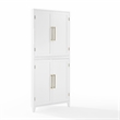 Crosley Furniture Roarke Corner Kitchen Storage Pantry Cabinet in White