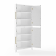 Crosley Furniture Roarke Corner Kitchen Storage Pantry Cabinet in White