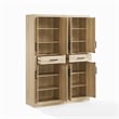 Crosley Furniture Isla 2-Piece Kitchen Storage Pantry Set in Ash