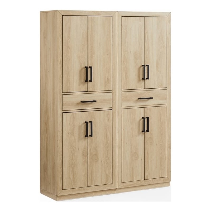 Crosley Furniture Isla 2-Piece Kitchen Storage Pantry Set in Ash