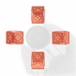 Crosley Furniture Azalea 5Pc Round Retro Outdoor Dining Set in Coral/White Satin