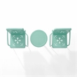 Crosley Furniture Azalea 3Pc Retro Outdoor 2 Chair & Table Set in Aqua Gloss