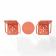 Crosley Furniture Azalea 3Pc Retro Outdoor 2 Chair & Table Set in Coral Gloss