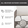 Crosley Furniture Granite Bay 3Pc Wicker Outdoor Sofa Furniture Set Creme/Stone