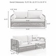 Crosley Furniture Granite Bay 3Pc Wicker Outdoor Sofa Furniture Set Creme/Stone