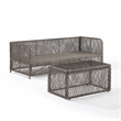 Crosley Furniture Granite Bay 2Pc Outdoor Sofa & Coffee Furniture Set Creme/Ston