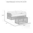 Crosley Furniture Granite Bay 2Pc Outdoor Sofa & Coffee Furniture Set Creme/Ston