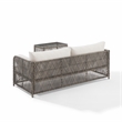 Crosley Furniture Granite Bay 2Pc Outdoor Sofa & Coffee Furniture Set Creme/Ston