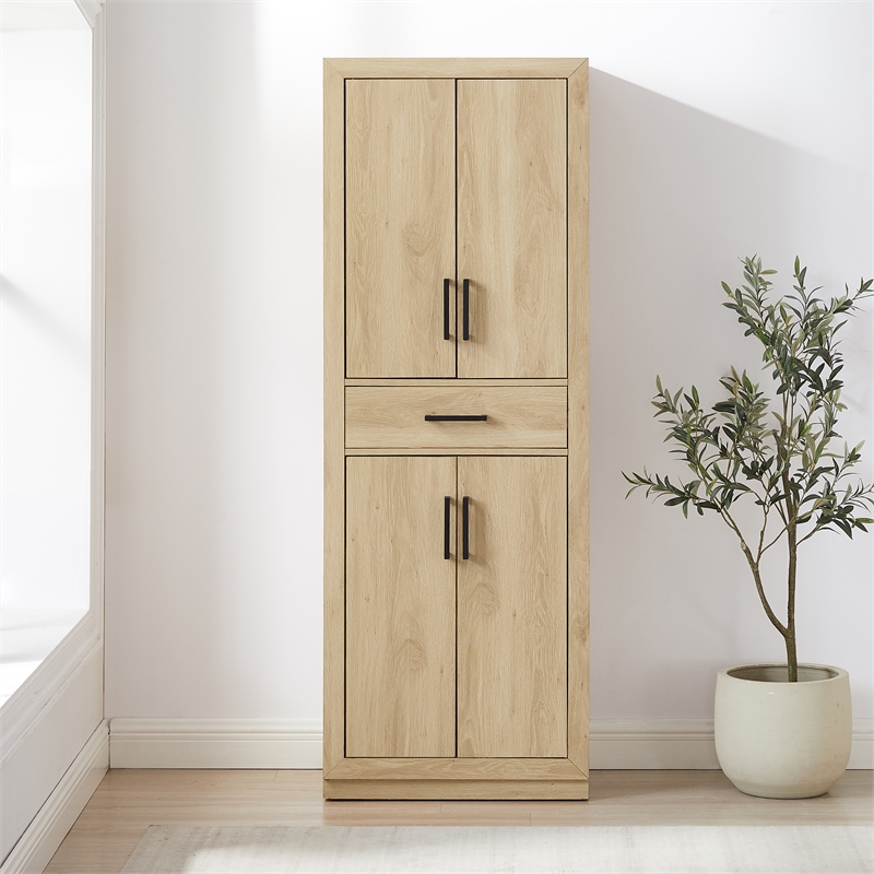 Crosley Furniture Isla Kitchen Storage Pantry in Ash