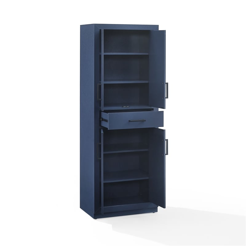 Crosley Furniture Isla Kitchen Storage Pantry in Navy