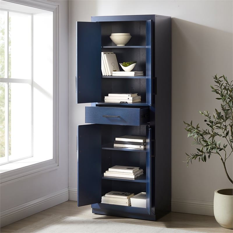 Crosley Furniture Isla Kitchen Storage Pantry in Navy