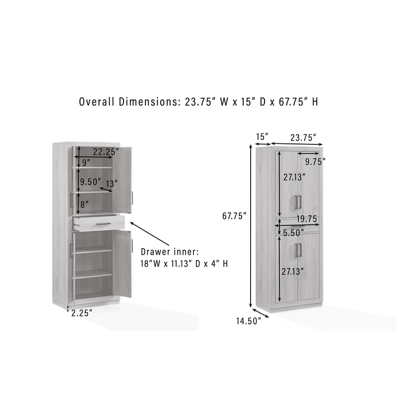 Crosley Furniture Isla Kitchen Storage Pantry in Navy