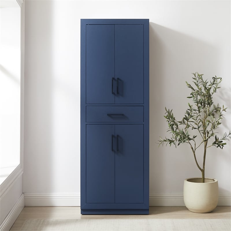 Crosley Furniture Isla Kitchen Storage Pantry in Navy