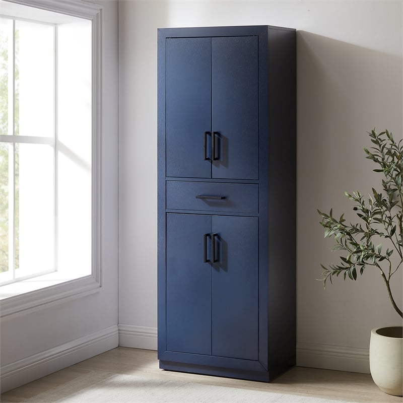 Crosley Furniture Isla Kitchen Storage Pantry in Navy