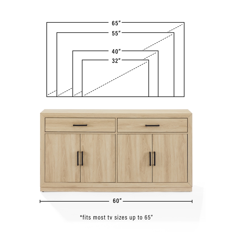 Crosley Furniture Isla Sideboard in Ash