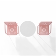 Crosley Furniture Azalea 3Pc Retro Outdoor Bistro Set in Pink Gloss/White Satin