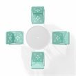 Crosley Furniture Azalea 5Pc Round Retro Outdoor Dining Set in Aqua/White Satin