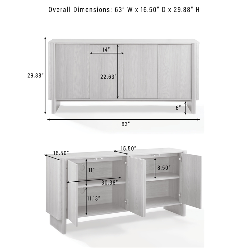 Crosley Furniture Wesley Sideboard in Black