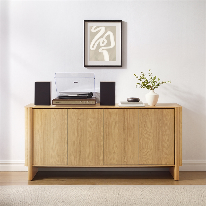 Crosley Furniture Wesley Sideboard in White Oak