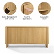 Crosley Furniture Wesley Sideboard in White Oak