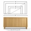 Crosley Furniture Wesley Sideboard in White Oak