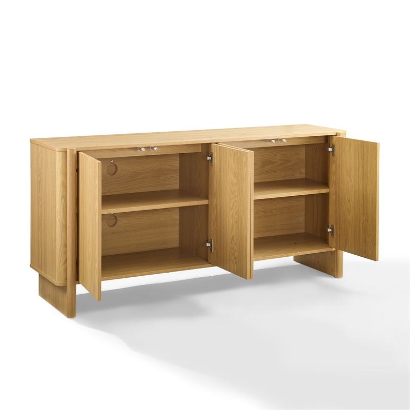 Crosley Furniture Wesley Sideboard in White Oak