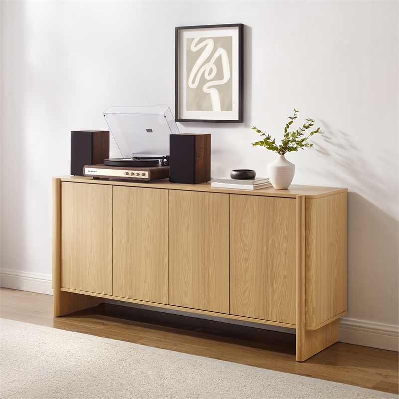 Crosley Furniture Wesley Sideboard in White Oak