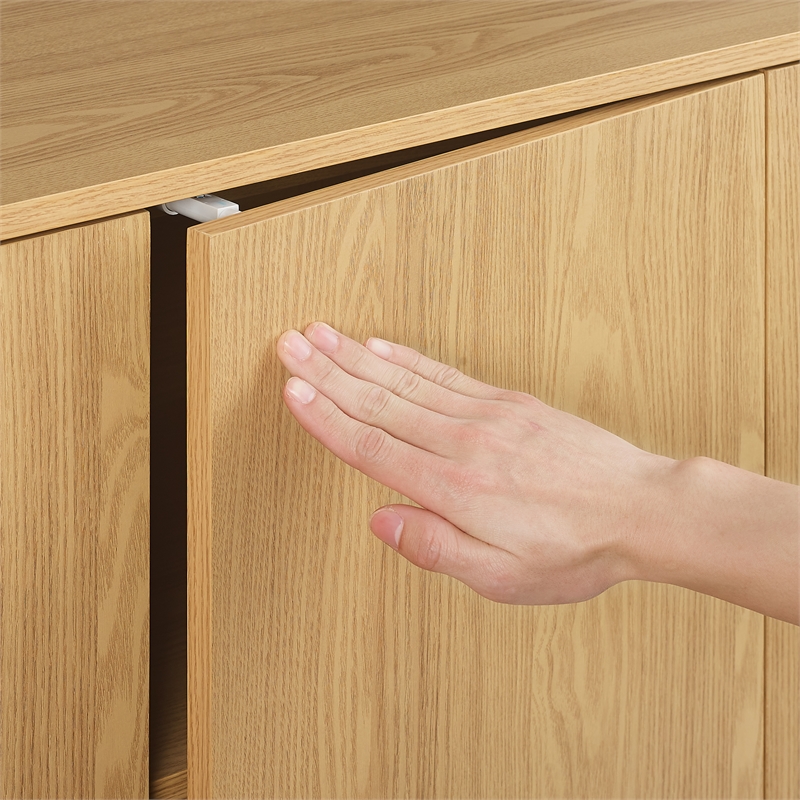 Crosley Furniture Wesley Sideboard in White Oak