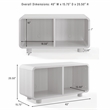 Crosley Furniture Zoe Medium Record Storage Console in Ash