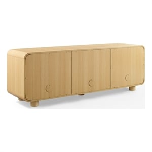 Crosley Furniture Zoe Large Record Storage Console in Ash