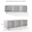 Crosley Furniture Zoe Large Record Storage Console in Ash