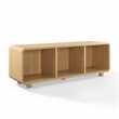 Crosley Furniture Zoe Large Record Storage Console in Ash