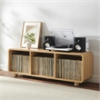 Crosley Furniture Zoe Large Record Storage Console in Ash
