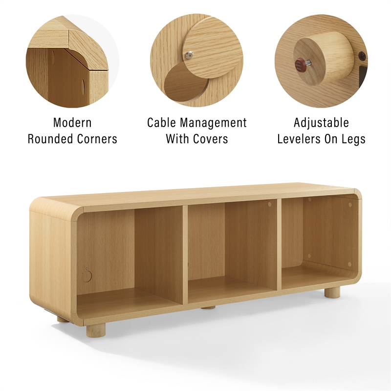 Crosley Furniture Zoe Large Record Storage Console in Ash