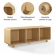 Crosley Furniture Zoe Large Record Storage Console in Ash