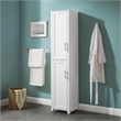 Crosley Furniture Savannah Linen Storage Cabinet in White