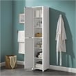 Crosley Furniture Savannah Linen Storage Cabinet in White