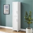 Crosley Furniture Savannah Linen Storage Cabinet in White