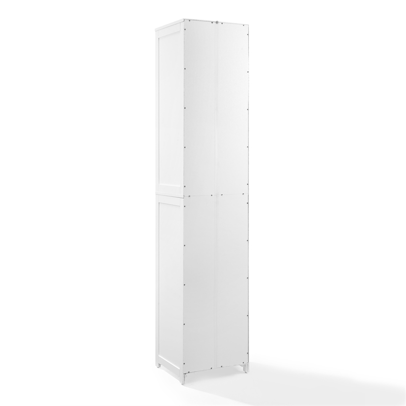 Crosley Furniture Savannah Linen Storage Cabinet in White