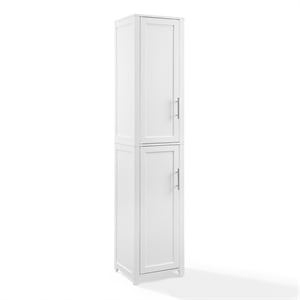 Crosley Furniture Savannah Linen Storage Cabinet in White