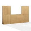 Crosley Furniture Marco 3-Piece Sideboard And 2 Pantry Set in Ash