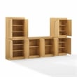 Crosley Furniture Marco 3-Piece Sideboard And 2 Pantry Set in Ash