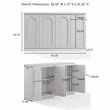 Crosley Furniture Marco 3-Piece Sideboard And 2 Pantry Set in Ash