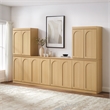 Crosley Furniture Marco 3-Piece Sideboard And 2 Pantry Set in Ash