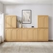 Crosley Furniture Marco 3-Piece Sideboard And 2 Pantry Set in Ash