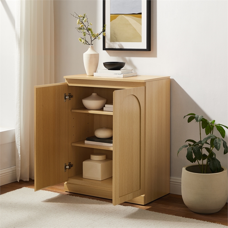 Crosley Furniture Marco Kitchen Storage Cabinet in Ash
