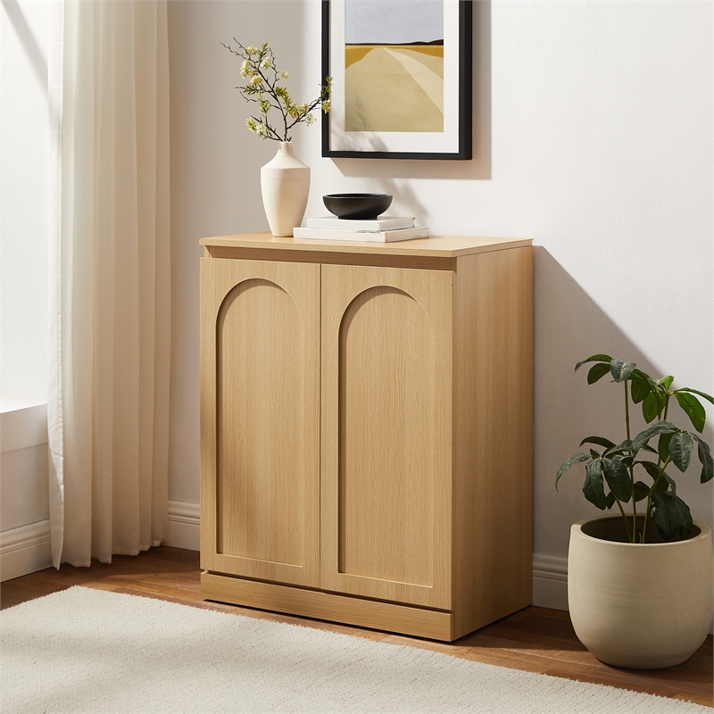 Crosley Furniture Marco Kitchen Storage Cabinet in Ash