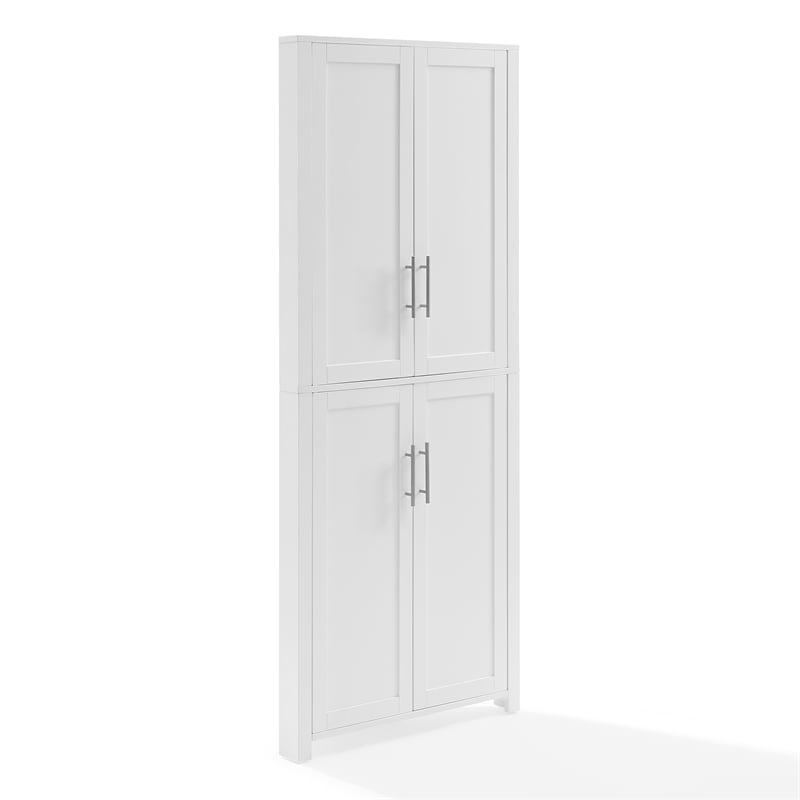 Crosley Furniture Savannah Corner Pantry in White